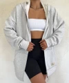 3 İplik Şardonlu Oversize Hırka