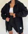 3 İplik Şardonlu Oversize Hırka