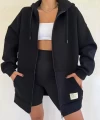 3 İplik Şardonlu Oversize Hırka