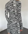 Zebra Desen Elbise