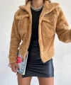 Çift Cepli Peluş Ceket