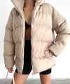 Kapşonlu Puffer Şişme Mont
