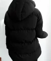 Marka Kapşonlu İpli Puffer Şişme Mont