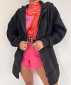 Oversize Şardonlu Hırka