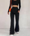 Paça Çıtçıtlı Bol Pantolon