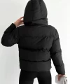 Siyah Mrk Kapşonlu Basic Şişme Mont