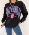 Siyah Sao Paulo Oversize Sweatshirt
