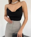 Taş Zincir Askılı Degaje Crop