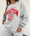 Boston Baskılı 3 iplik Eşofman Takim
