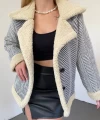İçi Full Kürklü Zara Kaşe Ceket