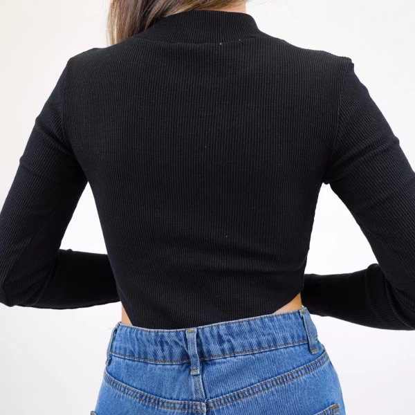 Dik Yaka Kaşkorse Bodysuit