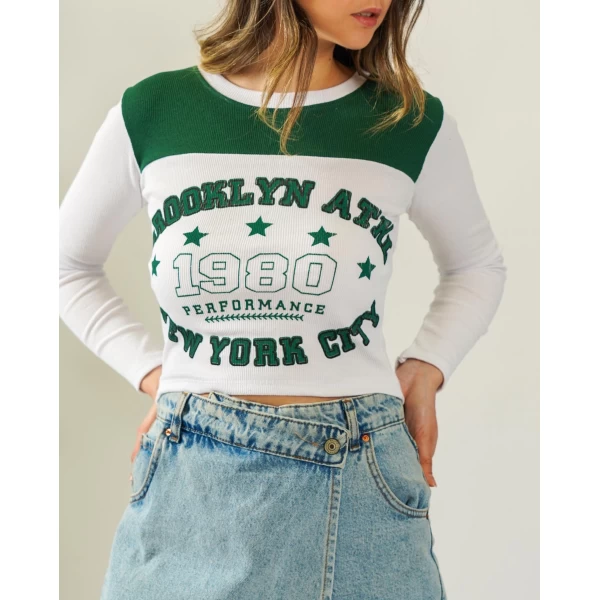 Brooklyn Çift Renk Crop