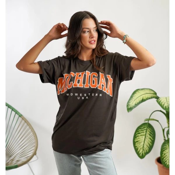 Baskı oversize Tshirt