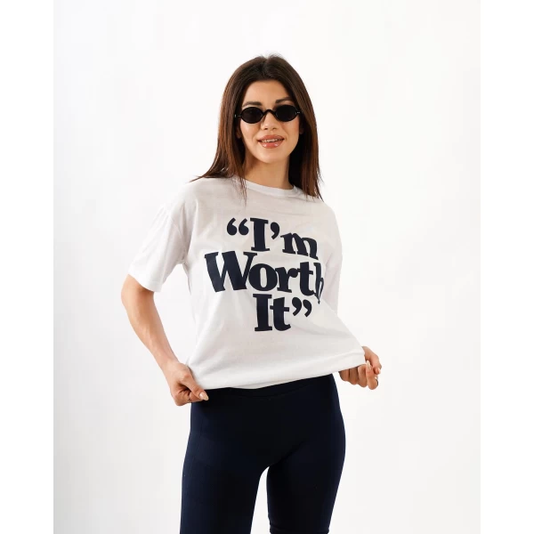Worth Baskı Tshirt