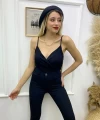 Çapraz alttan çıtçıtlı bluz
