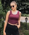 Yandan büzgülü crop
