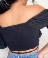 Beli bağcıklı dekolte crop