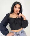 Sırt dekolte bağcıklı crop