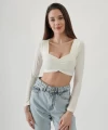 Önü Büzgülü Crop