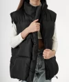 Siyah Şişme Puffer Yelek
