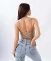 Krem Askılı Yan Detay Crop