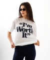 Worth Baskı Tshirt