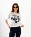 Worth Baskı Tshirt