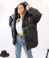 Yarasa Kol Oversize Şişme Mont