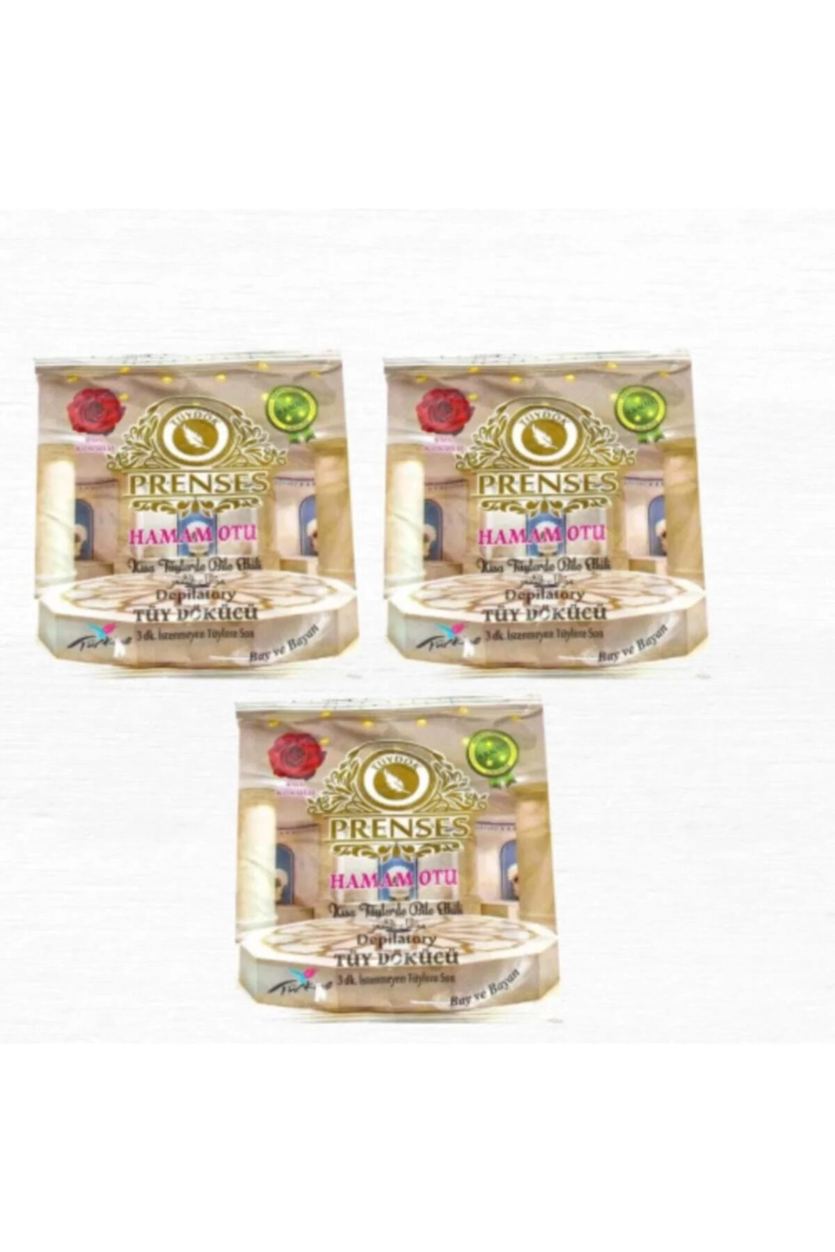 Gül Kokulu Tüy Dökücü Toz Hamam Otu 150 gr 3 Adet