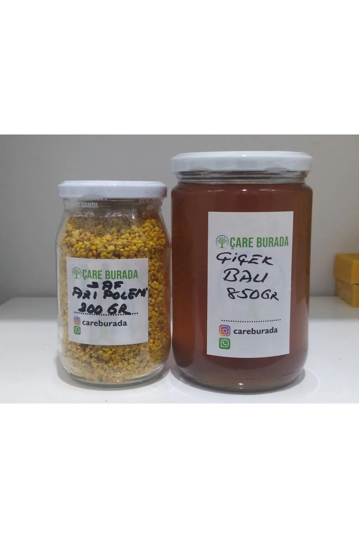 Doğal Arı Poleni 200 Gr + Doğal Çiçek Balı 850 Gr