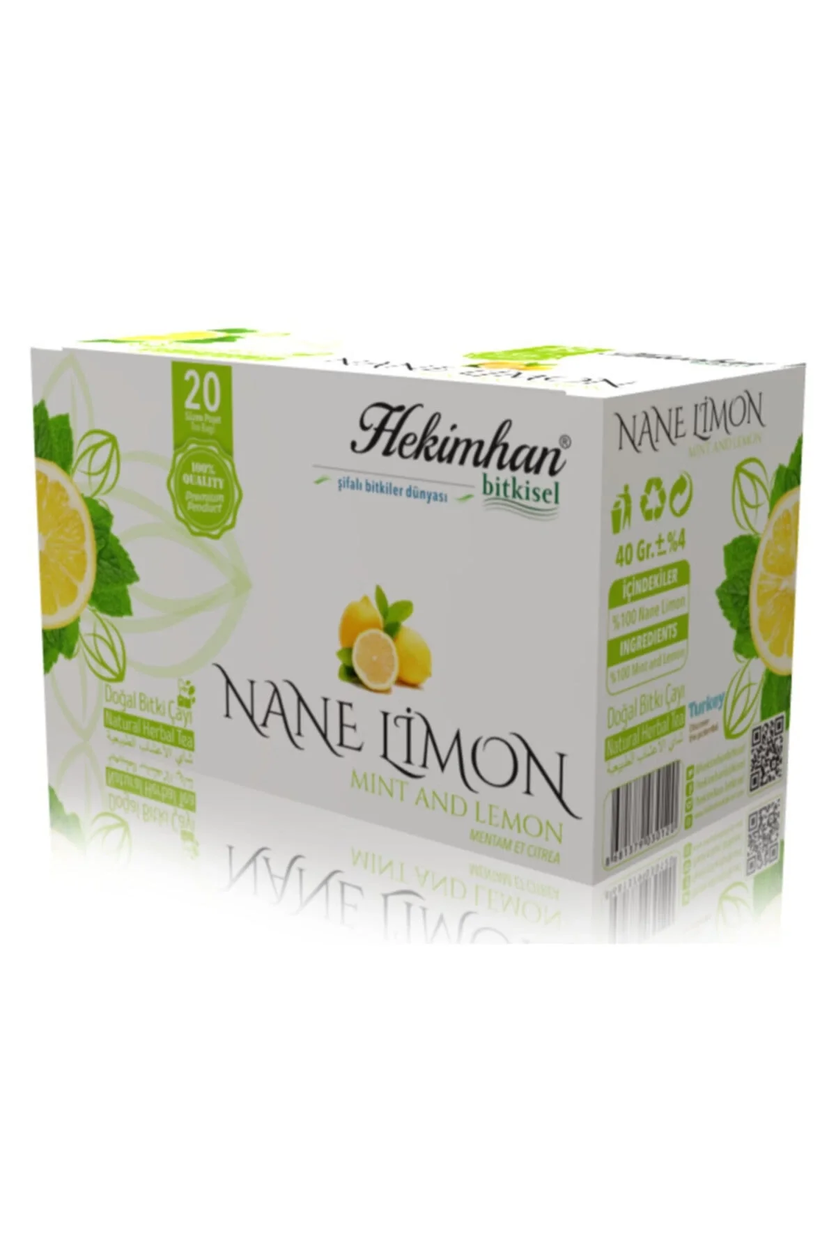 Nane Limon 20'li Süzen Poşet Çay Sallama Bitki Çay, Demleme Bitki Çayı