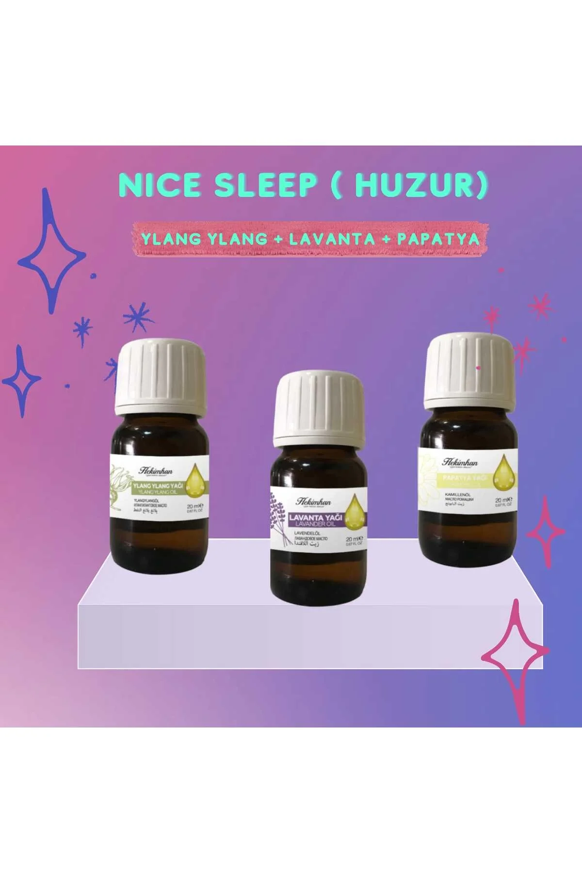 Nice Sleep Huzur seti Yılang Yılang, Papatya, Lavanta
