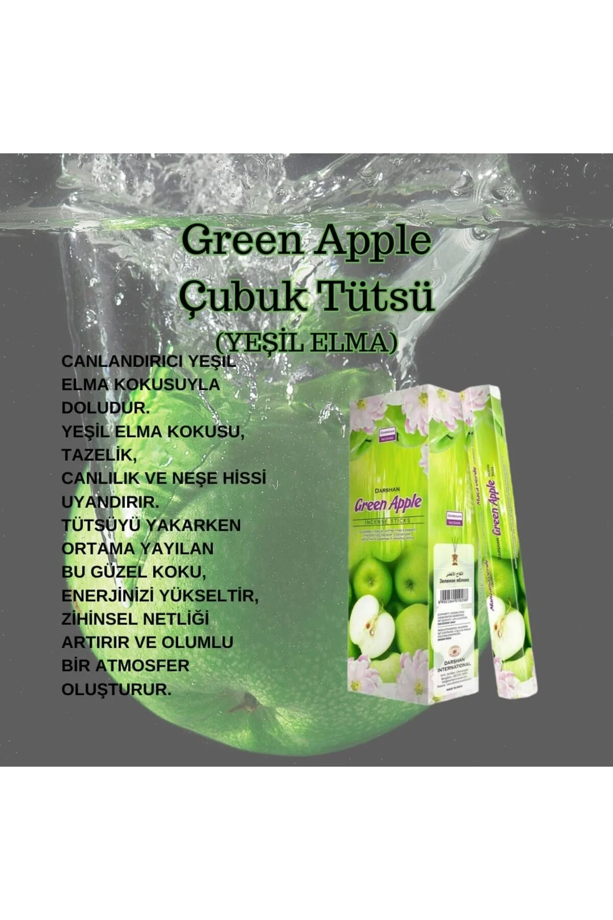 Green Apple ( Yeşil Elma ) Tütsü 120 Çubuk