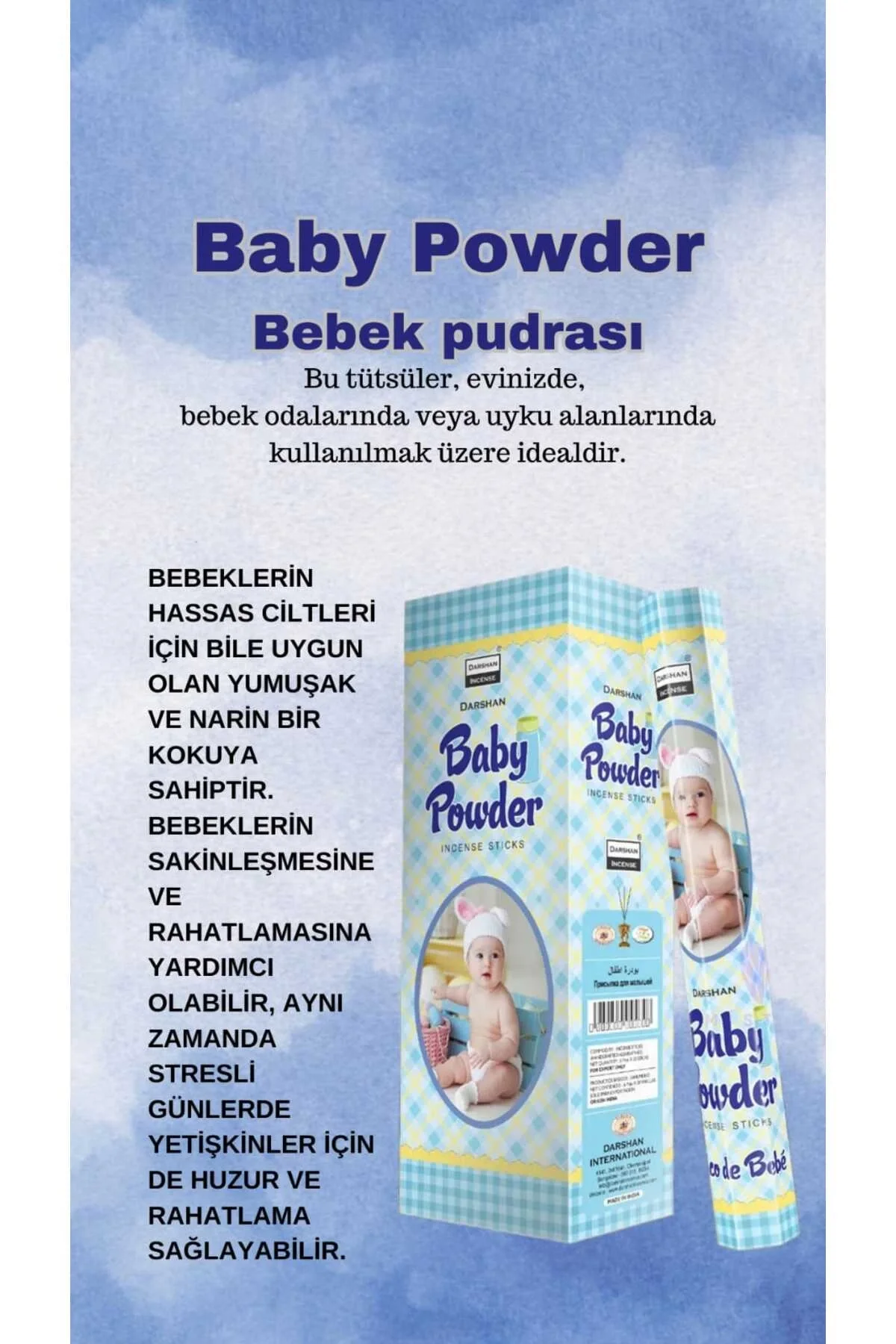 Baby Powder Bebek Pudrası Tütsü 20 çubuk