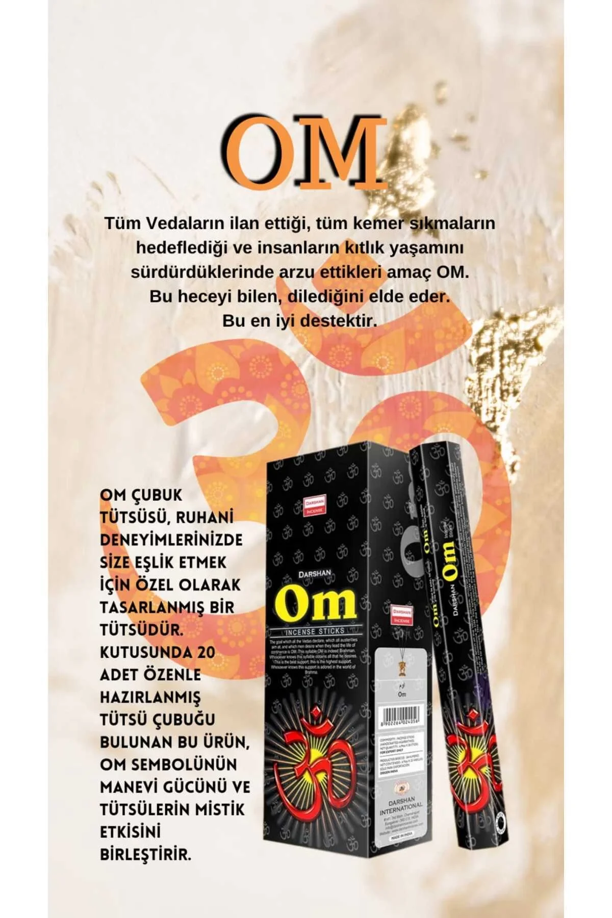 OM Meditasyon Tütsü 20 Çubuk
