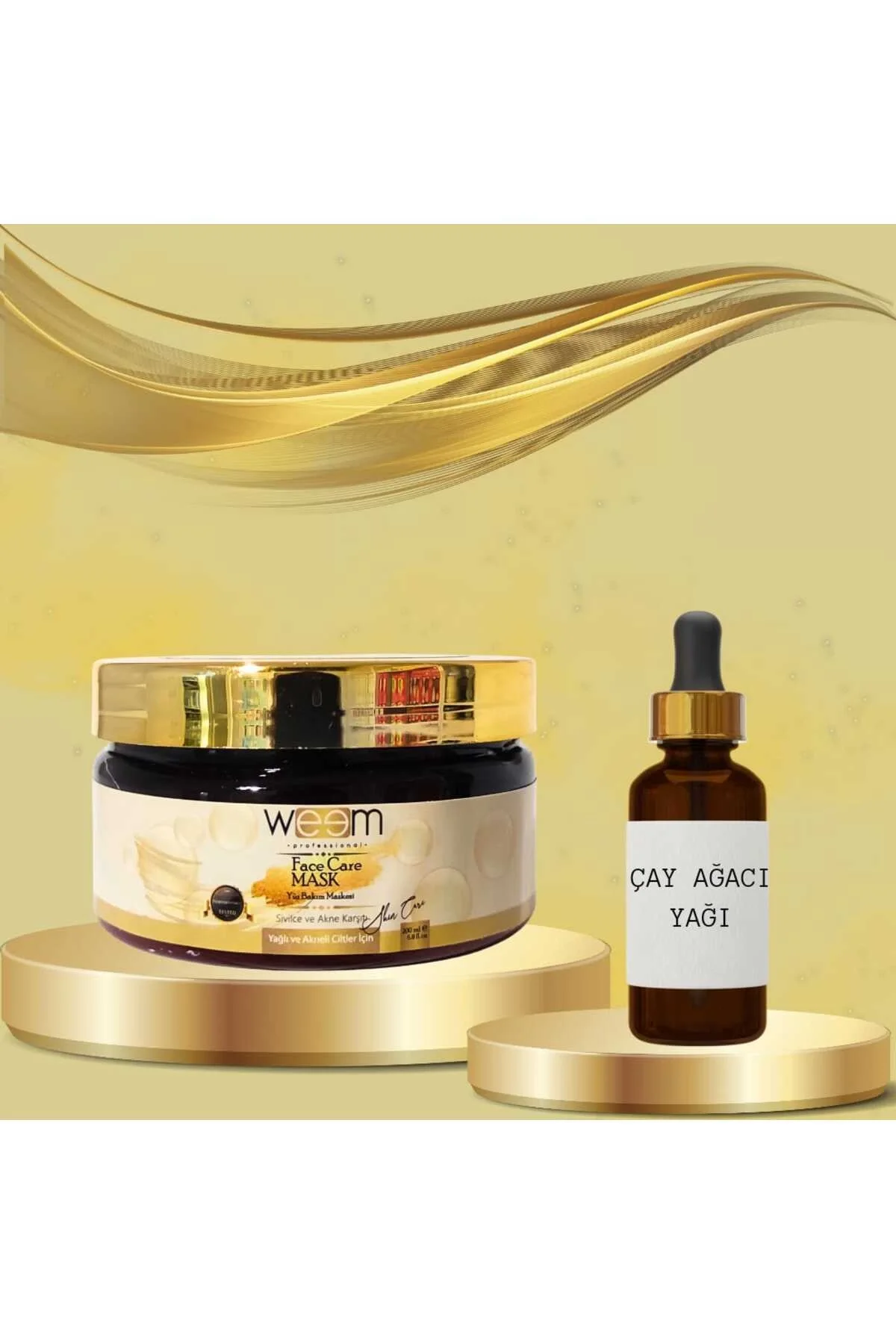 Çay Ağacı Yağı 20 ml + Sivilce ve Akne Karşıtı Yüz Bakım Maskesi