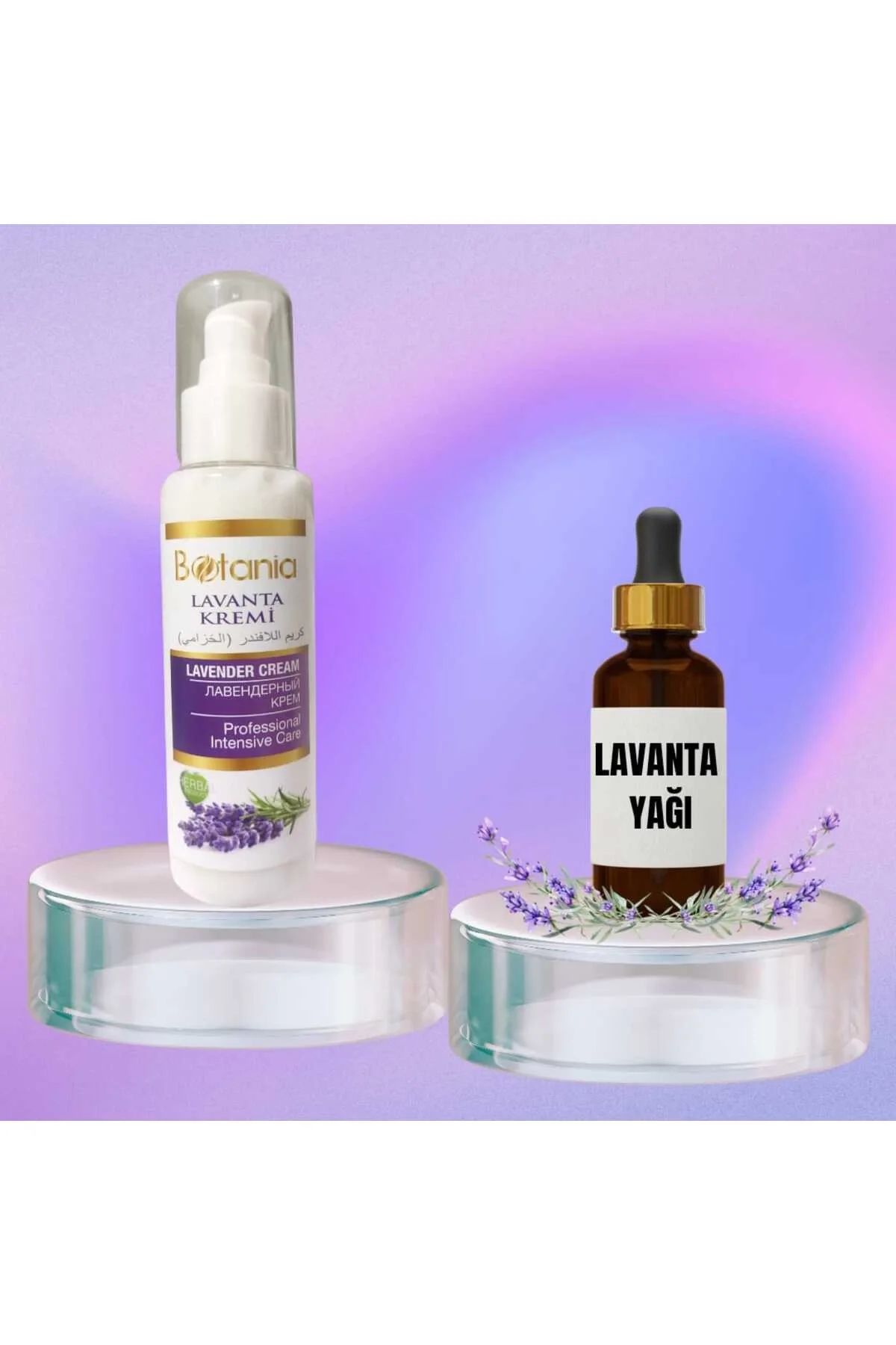 Lavanta Yağı 20 ml + Lavanta Kremi 100 ml ( Sakinleştirici Cilt Bakım )