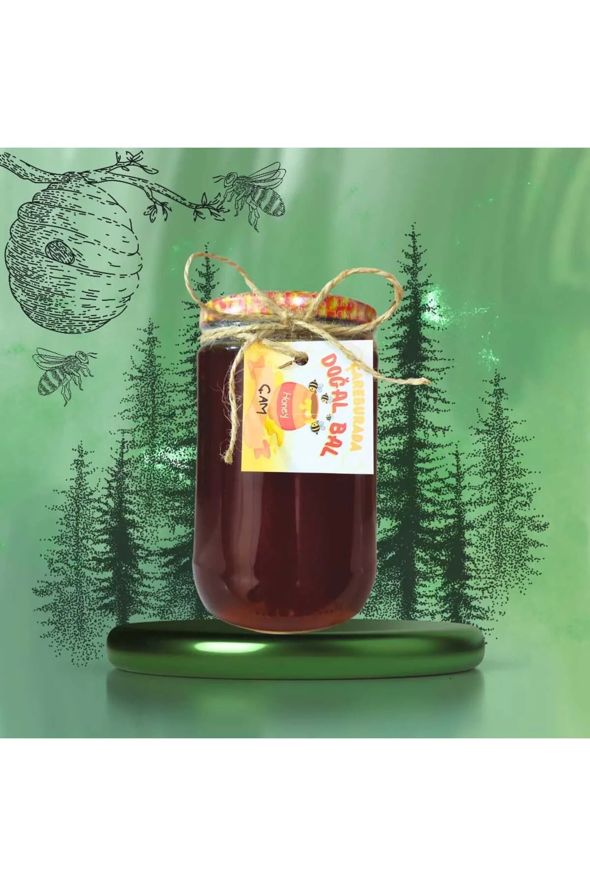 Muğla Bölgesi Doğal Çam Balı 850 gr