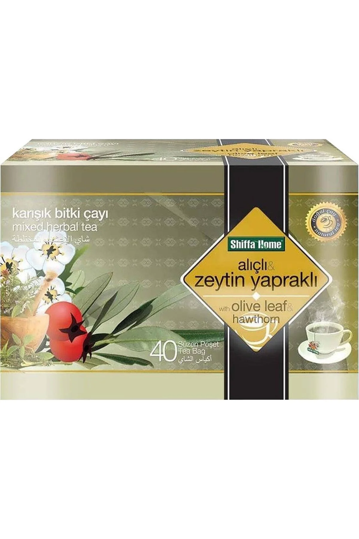 Zeytin Yapraklı & Alıçlı Karışık Bitki Çayı (40 Adet)