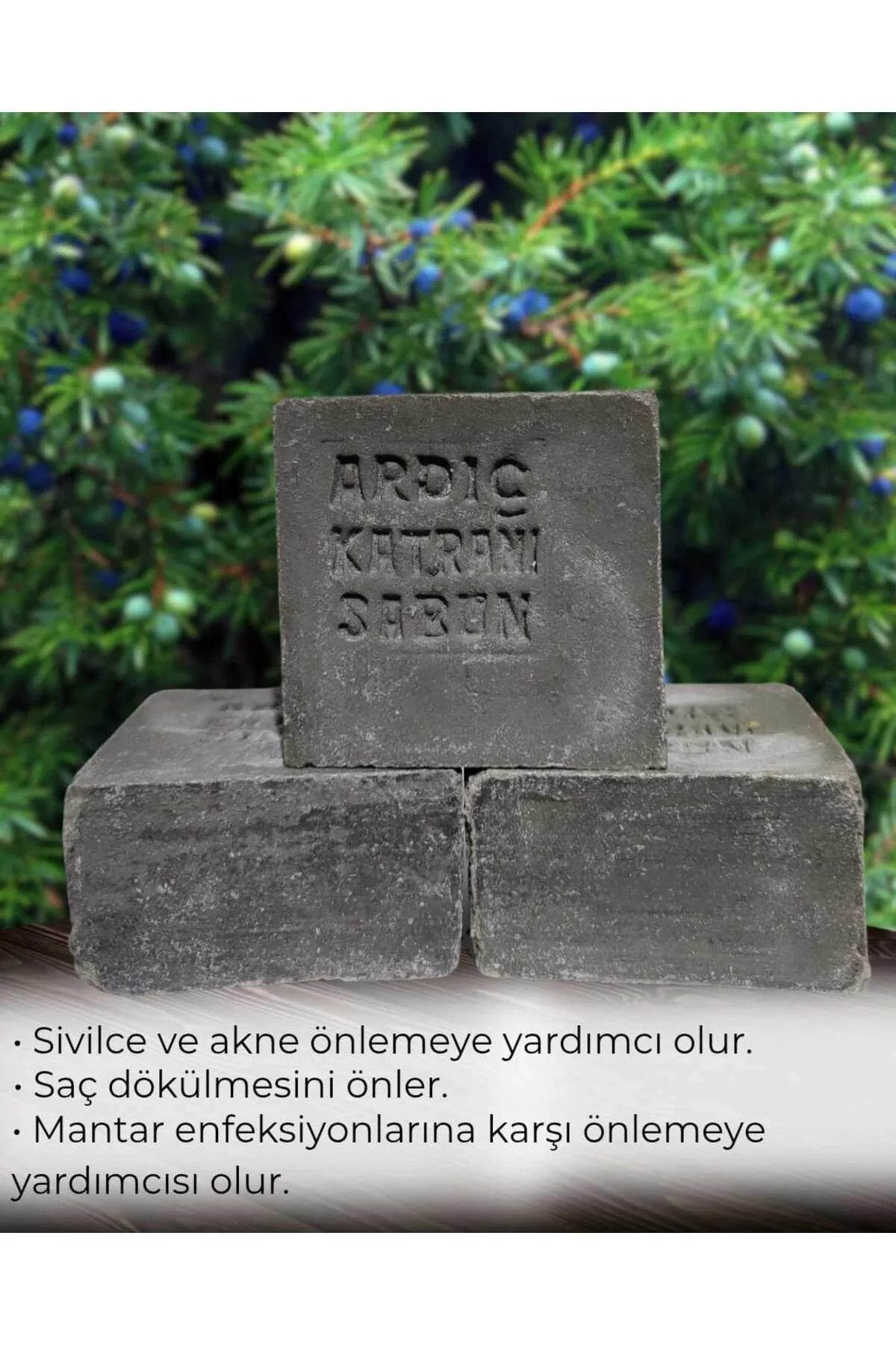 Ardıç Katranı Sabunu Doğal El Yapımı 3 adet
