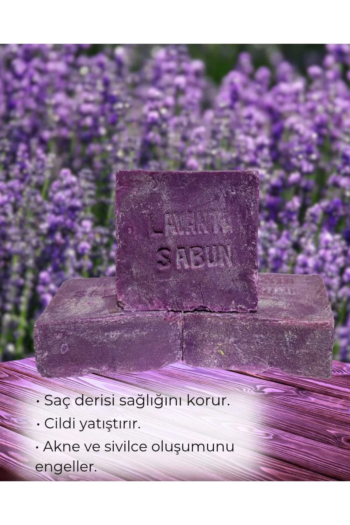 Lavanta Sabunu İçin Doğal El Yapımı 3 adet