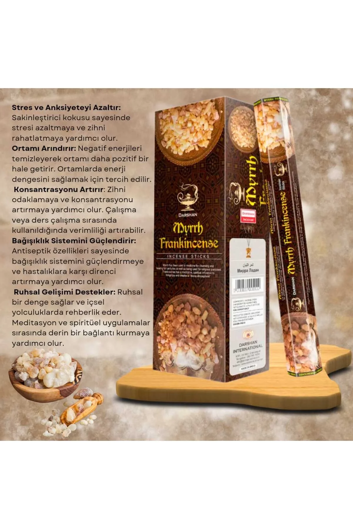 Myrrh Frankincense Akgünlük Tütsüsü 20 Çubuk