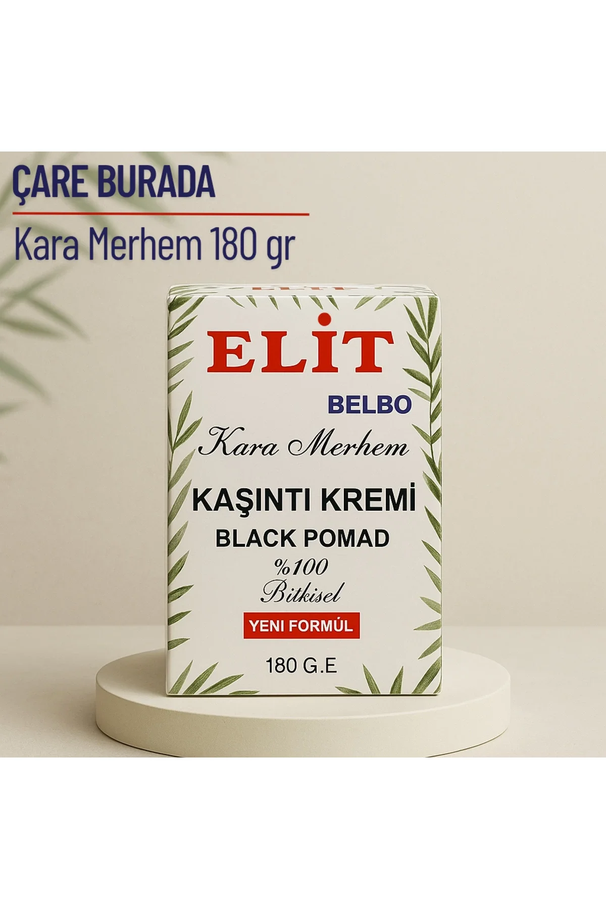 Elit Belbo - Kara Merhem 180 Gr (%100 Bitkisel Kremi)
