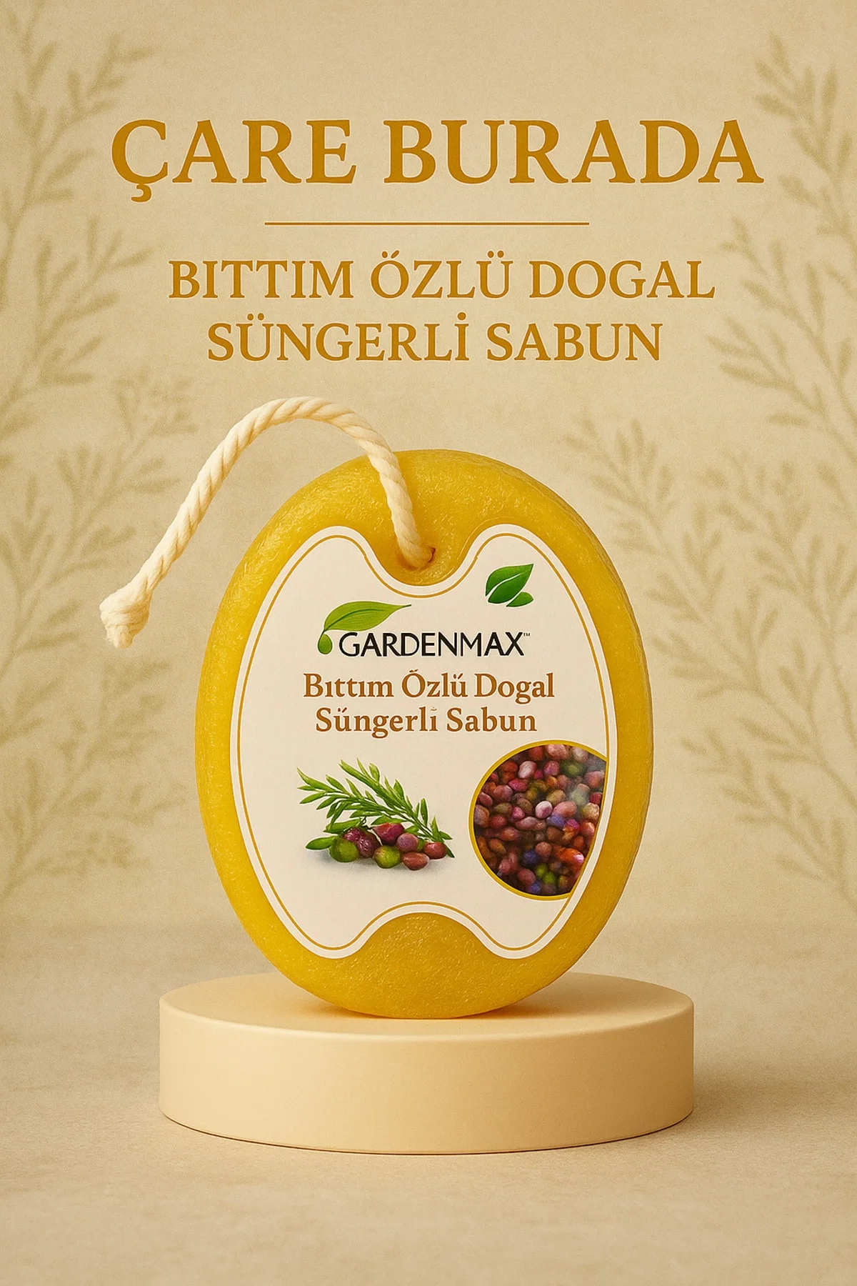 Gardenmax - Bıttım Özlü Doğal Süngerli Sabun