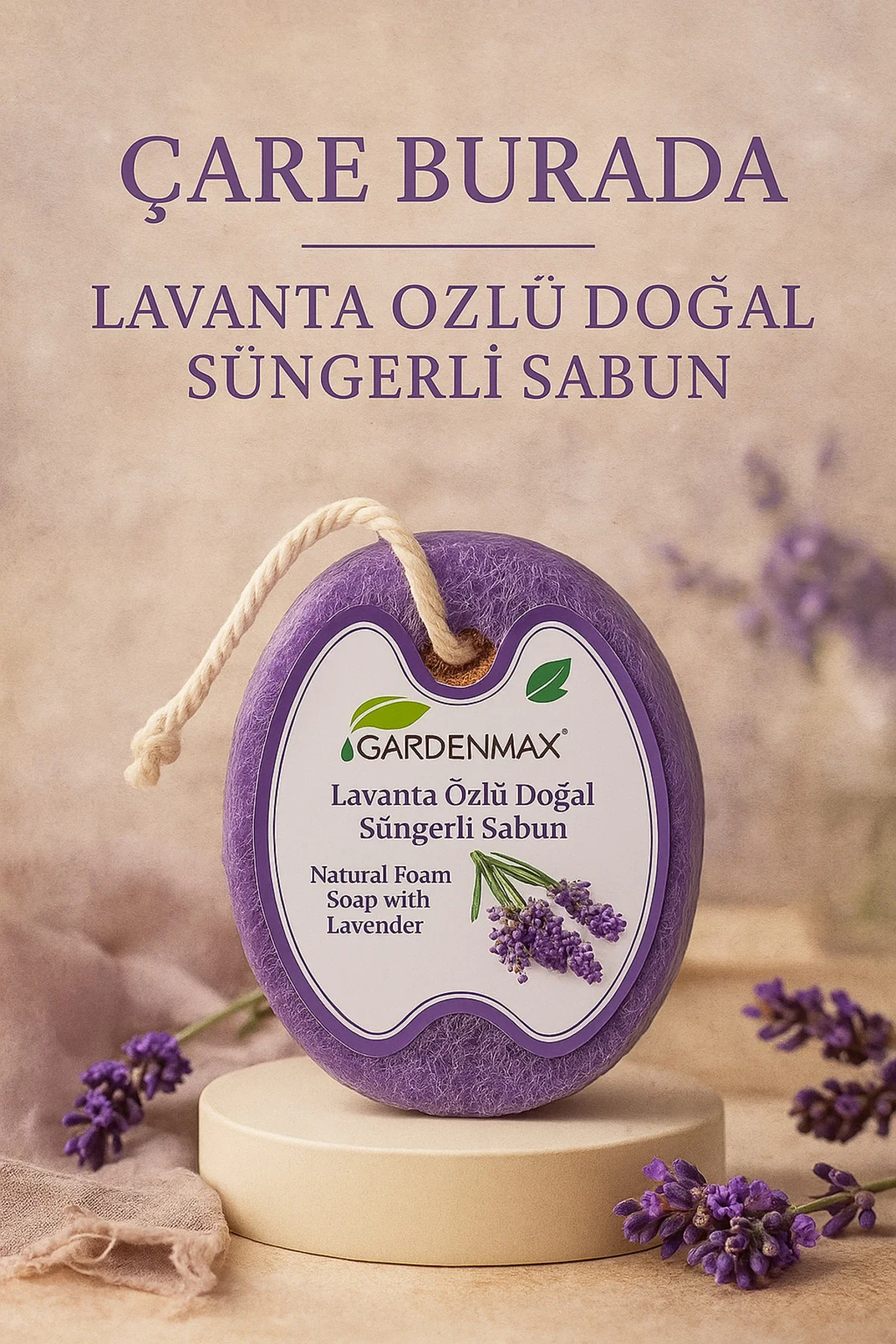 Gardenmax - Lavanta Özlü Doğal Süngerli Sabun
