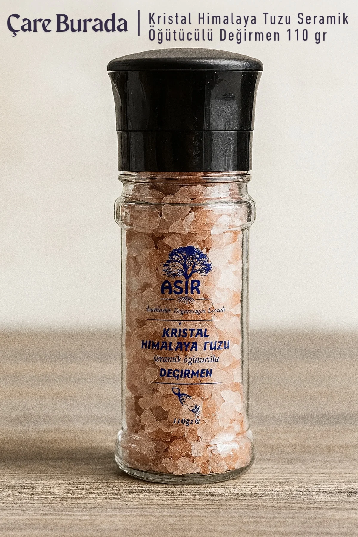 Asır - Kristal Himalaya Tuzu Seramik Öğütücülü Değirmen 110 gr