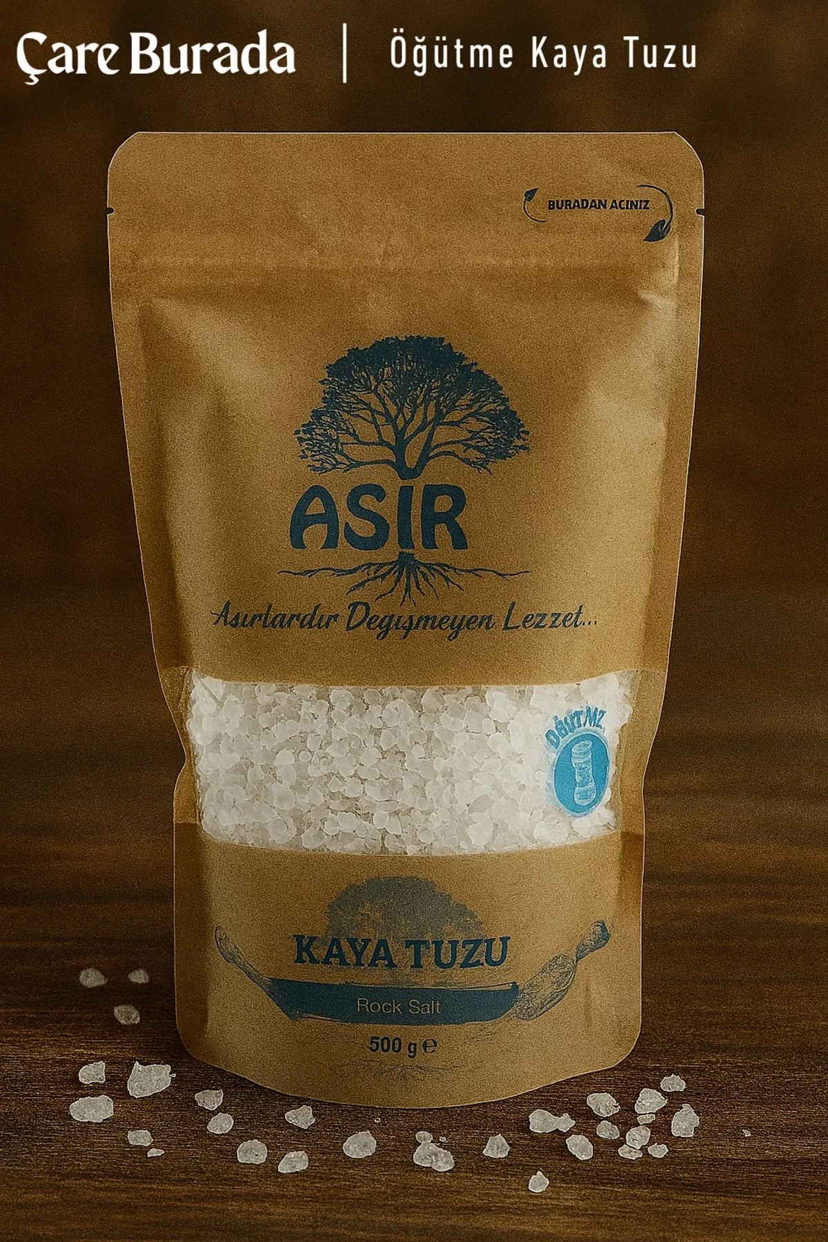 Asır - Öğütme Kaya Tuzu 500 Gr