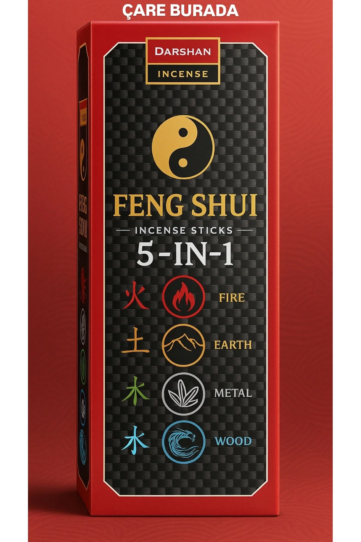 Darshan Incense - Feng Shui 20'li Çubuk Tütsü (5 Elementi Dengelemek & Meditasyon)