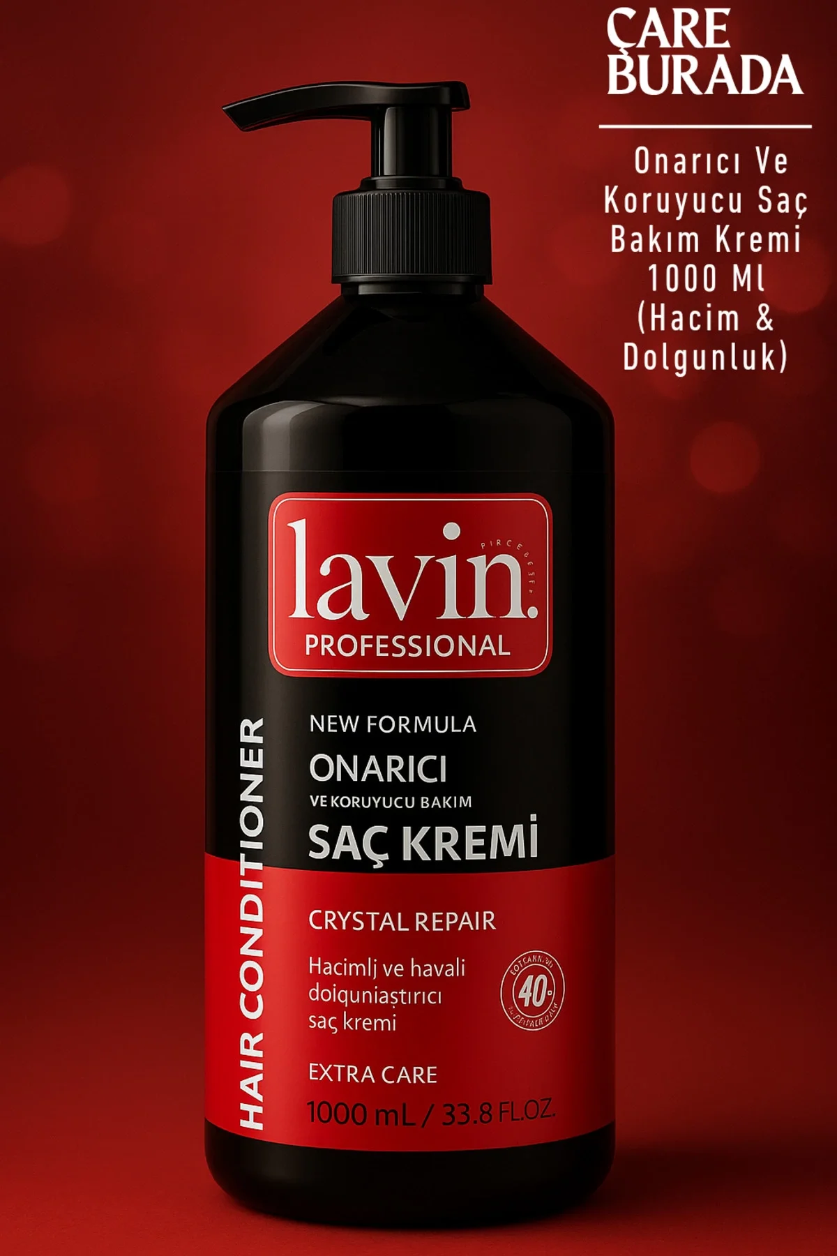 Lavin - Onarıcı & Koruyucu Saç Bakım Kremi 1000 ml (Hacim & Dolgunluk)