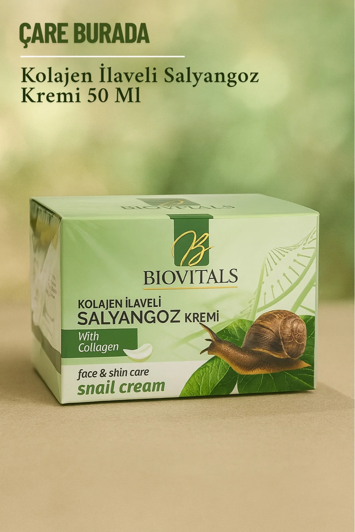 Biovitals - Salyangoz Kremi 50 Ml (Kolajen İlaveli)